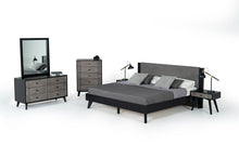 Load image into Gallery viewer, Wood Five Drawer Chest - Gray / Black
