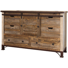 Load image into Gallery viewer, Solid Wood Six Drawer ,Triple Dresser - Brown
