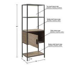 Load image into Gallery viewer, Darley - 3 Shelf Bookcase With Storage Cabinet - Gray
