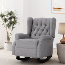 Load image into Gallery viewer, Sheila - Contemporary Fabric Tufted Wingback Rocking Chair
