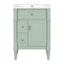 Load image into Gallery viewer, Freestanding Bathroom Vanity With Sink, Adjustable Shelf &amp; Flip Drawer

