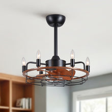 Load image into Gallery viewer, Modern Farmhouse Ceiling Fan, Adjustable Hanging
