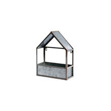 Load image into Gallery viewer, Galvanized Novelty House Shaped Hanging Planters (Set of 2) - Gray
