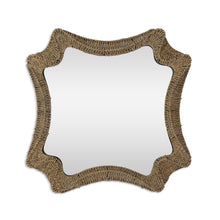 Load image into Gallery viewer, 38" Abstract Floating Rope Framed Accent Mirror - Brown

