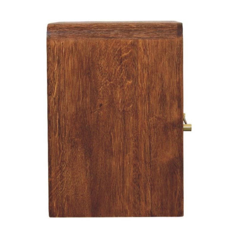 23" Two Drawer Nightstand Solid Wood - Brown