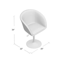 Load image into Gallery viewer, Adjustable Swivel Barrel Chair For Dining Room - Red

