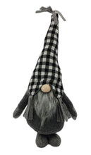 Load image into Gallery viewer, Buffalo Plaid Standing Gnome - Black / White
