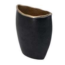 Load image into Gallery viewer, Oval Table Vase (565459) - Black / Gold

