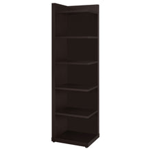 Load image into Gallery viewer, 6 Tier Corner Bookcase - Cappuccino
