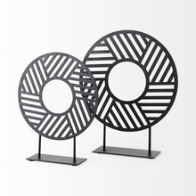 Load image into Gallery viewer, Round Geometric Sculpture - Black
