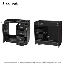 Load image into Gallery viewer, Retro Style Bathroom Vanity, 3 Drawers &amp; Soft Closing Doors
