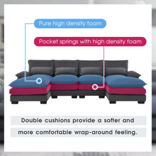 Load image into Gallery viewer, [VIDEO provided][New]109.8*55.9&quot; Modern U-shaped Sectional Sofa with Waist Pillows,6-seat Upholstered Symmetrical Sofa Furniture,Sleeper Sofa Couch with Chaise Lounge for Living Room,Apartment,2 Color
