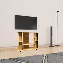 Load image into Gallery viewer, Open Shelving TV Stand - Wood Brown
