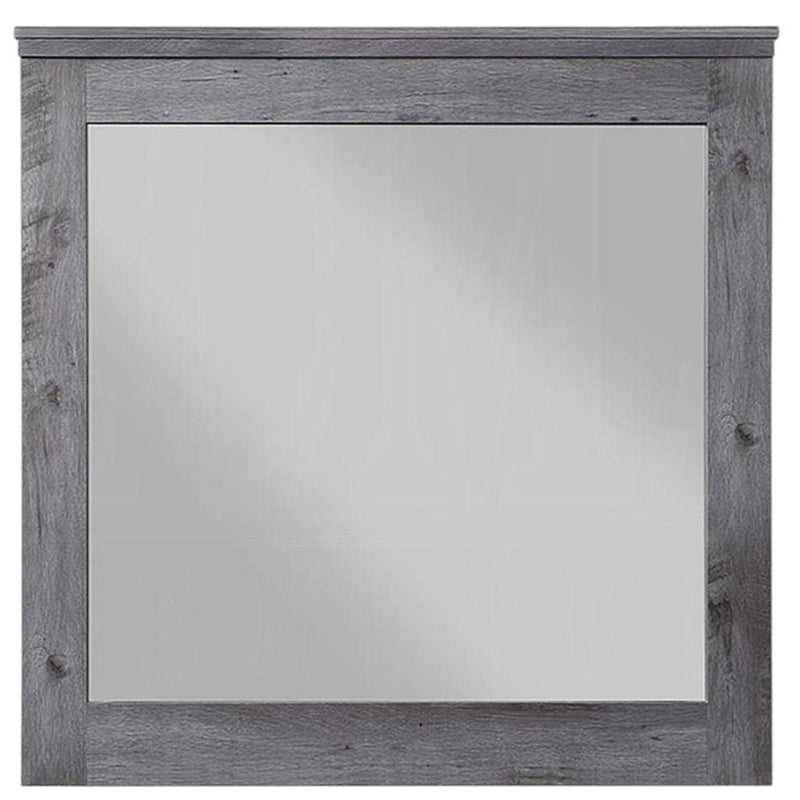 38" Square Framed Mounted Dresser Mirror - Gray