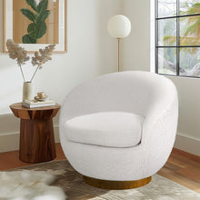 Load image into Gallery viewer, Shearling - Swivel Chair With Base Construction - Cream
