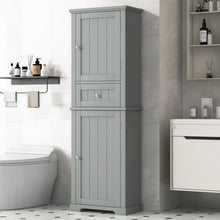 Load image into Gallery viewer, Tall Freestanding Bathroom Storage Cabinet With Drawer And Adjustable Shelf
