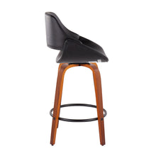 Load image into Gallery viewer, Fabrico - Mid Century Modern Fixed Height Counter Stool And Round Footrest (Set of 2)
