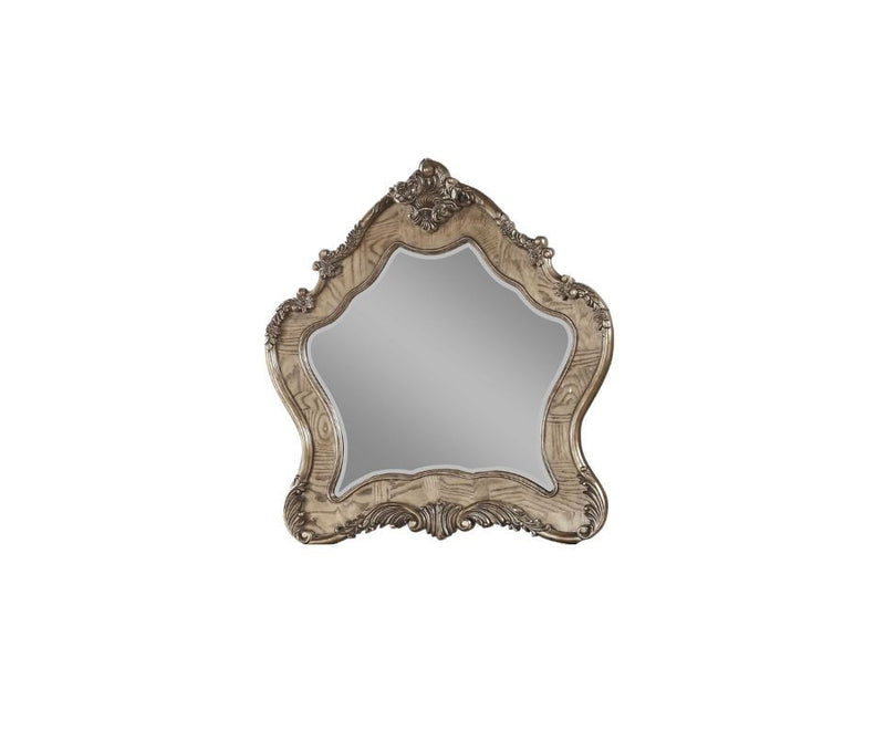 48" Abstract Framed Mounted Dresser Mirror - Oak