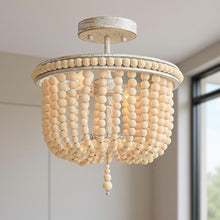Load image into Gallery viewer, Unique Statement Two Light Metal Dimmable Flush Chandelier - Gold / White

