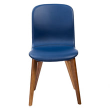 Load image into Gallery viewer, Upholstered Leather Dining Side Chairs (Set of 2) - Blue
