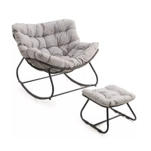 Load image into Gallery viewer, Egg Rocking Chair With Ottoman

