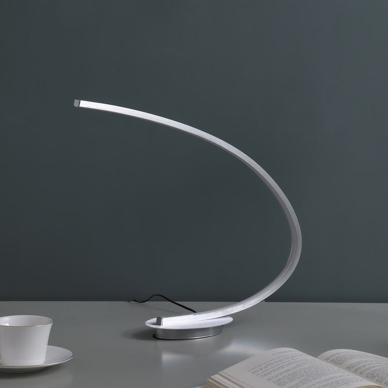 Metal Desk LED Table Lamp - Silver