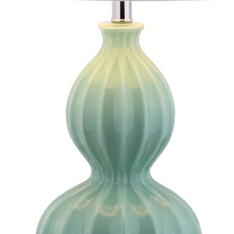 Novelty Table Lamp LED With Drum Shade - Green