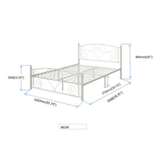 Load image into Gallery viewer, Full With Metal Frame Bed - White
