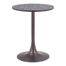 Load image into Gallery viewer, 24" Wood And Steel Pedestal Base Round Top Dining Table - Black
