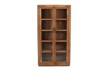 Load image into Gallery viewer, 80" Solid Wood Display Stand With Two Doors - Brown
