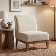 Load image into Gallery viewer, Upholstered Accent Chair - Beige / Walnut
