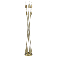 Load image into Gallery viewer, Six Light Torchiere Floor Lamp - Brass
