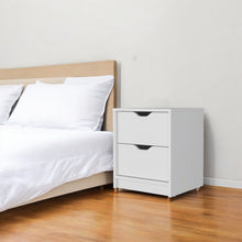 Load image into Gallery viewer, 19" Two Drawer Nightstand With Integrated Tech - White
