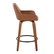 Load image into Gallery viewer, Daniella - Contemporary Fixed Height Counter Stool With Swivel With Round Footrest (Set of 2)

