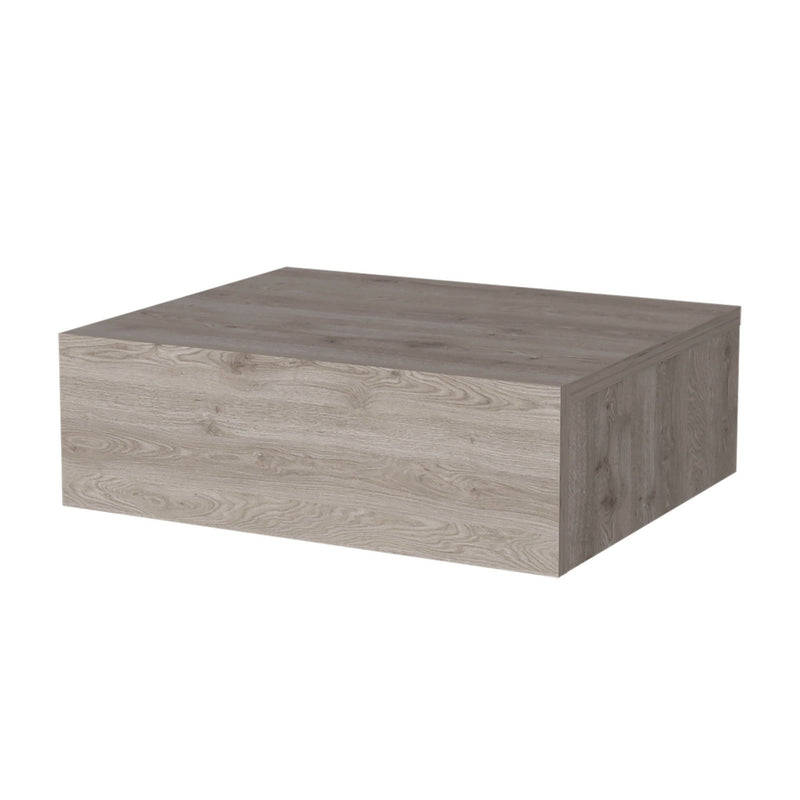 5" One Drawer Faux Wood Floating Nightstand - Gray