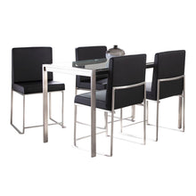 Load image into Gallery viewer, Fuji - High Back Contemporary Dining Set, Glass 5 Piece
