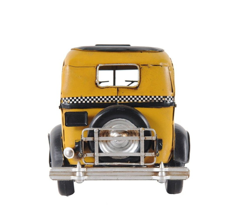 Checker Taxi Cab Model Sculpture - Yellow