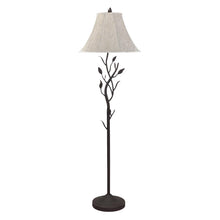 Load image into Gallery viewer, Traditional Shaped Floor Lamp With Brown Bell Shade - Gray
