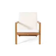 Load image into Gallery viewer, 3 Piece Outdoor Chat Set With Table And 2 Adirondack Chairs - White / Brown Patina
