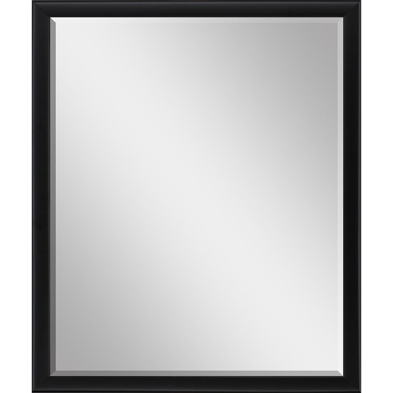 30" Solid Wood Framed Accent Mirror - Black