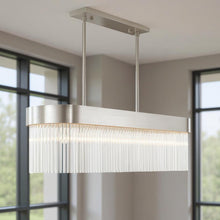 Load image into Gallery viewer, 19" Six Light Dimmable Chandelier With Shades - Nickel
