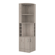 Load image into Gallery viewer, Wood Corner Bar Cabinet With Two Doors - Light Gray
