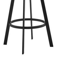 Load image into Gallery viewer, 34" Faux Leather Swivel Low Back Counter Height Bar Chair - Gray
