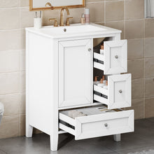 Load image into Gallery viewer, Modern Bathroom Vanity With Sink, Freestanding Cabinet With Drawers And Shelves
