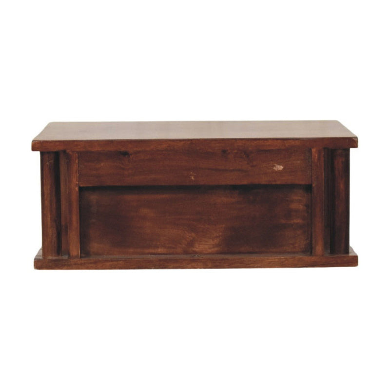 Solid Wood One Drawer Floating Nightstand - Wine