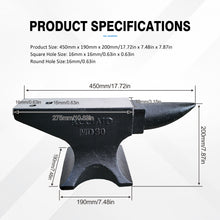 Load image into Gallery viewer, Single Horn Anvil 66Lbs Cast Steel Anvil smith For Sale Forge Tools And Equipment Anvil Rugged Round Horn Anvil smith Jewelers Metalsmith smith Tool - Black
