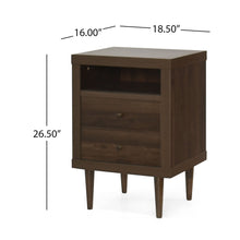 Load image into Gallery viewer, Nystrom - Mid Century Modern 2 Drawer Nightstand
