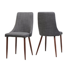 Load image into Gallery viewer, Mid Century Modern Fabric Armless Dining Chair
