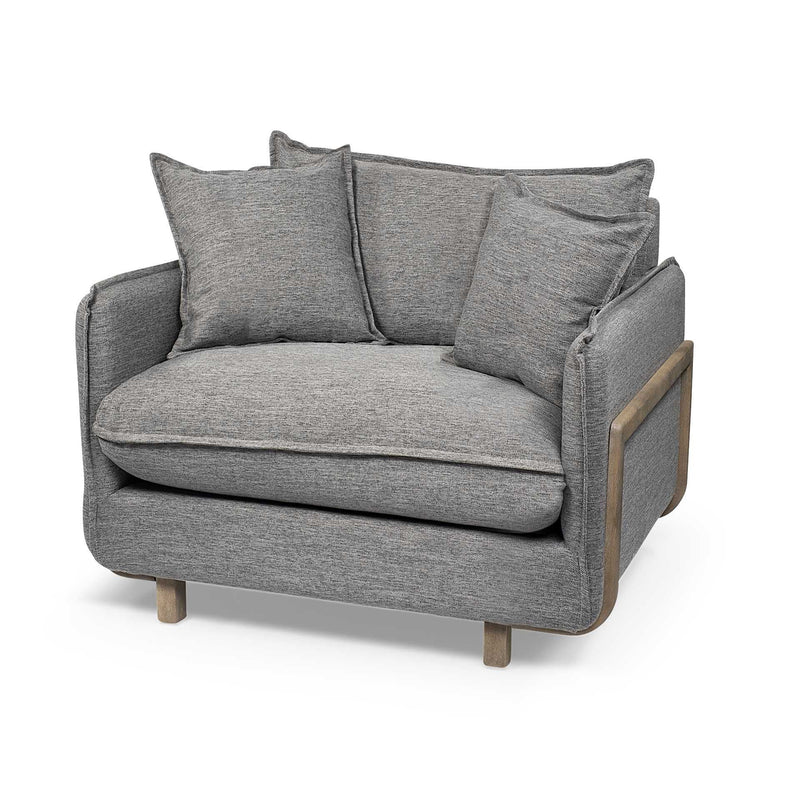 42" Linen Arm Chair - Gray