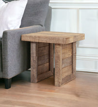 Load image into Gallery viewer, 20" Solid Wood Square End Table - Brown
